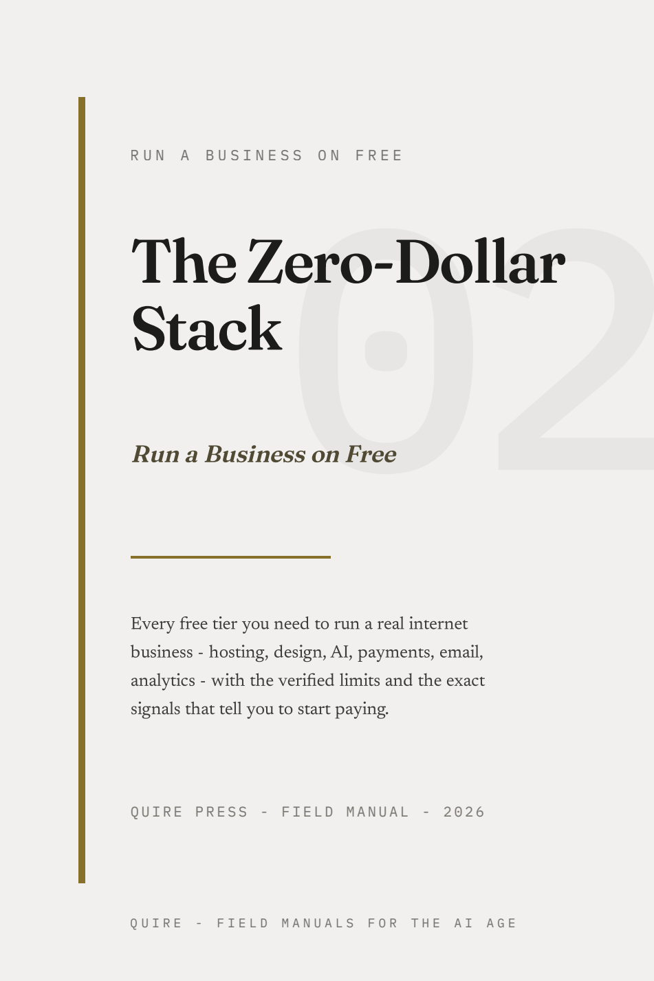 The Zero-Dollar Stack